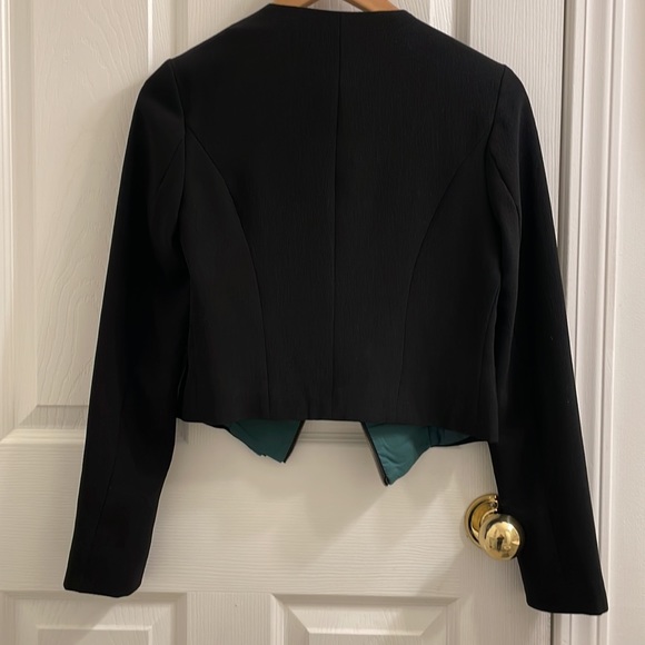 Stylish black blazer with teal lining - Picture 9 of 9